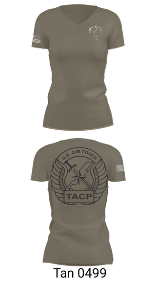 Women's Short Sleeve Vneck Shirt, 18th Air Support Operations Group, Air Force, Teamtime, Team time, sublimation, custom sports apparel, team uniforms, spirit wear, spiritwear, sports uniforms, custom shirts, team store, custom team store, fundraiser sports, apparel fundraiser