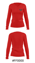 Cheney High School Tennis 93261461 Women's Long Sleeve V-neck Shirt - 20
