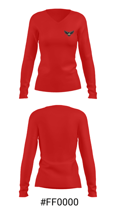 Cheney High School Tennis 93261461 Women's Long Sleeve V-neck Shirt - 20