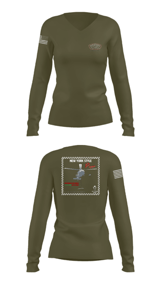 Women's Long Sleeve Vneck Shirt, A Co.2-10 AHB, , Teamtime, Team time, sublimation, custom sports apparel, team uniforms, spirit wear, spiritwear, sports uniforms, custom shirts, team store, custom team store, fundraiser sports, apparel fundraiser