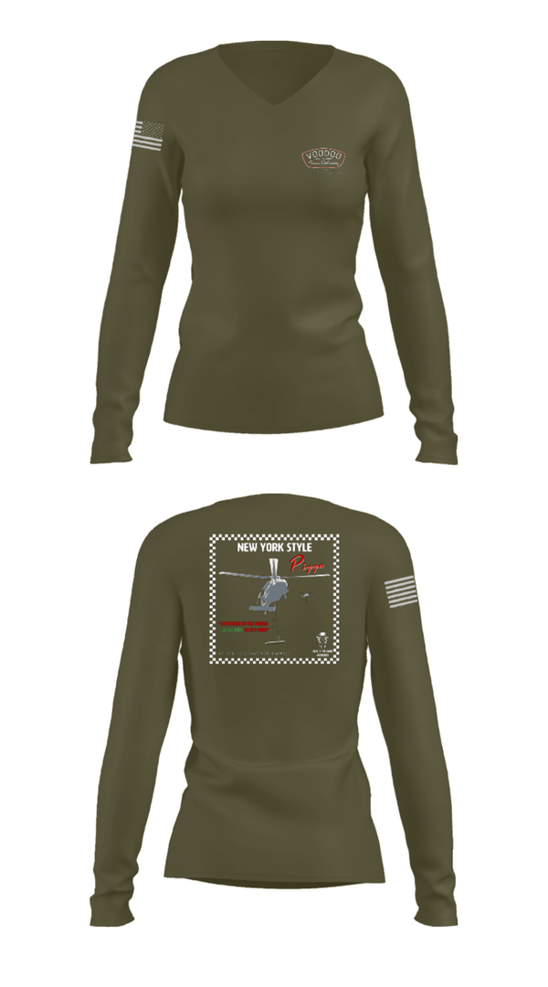 Women's Long Sleeve Vneck Shirt, A Co.2-10 AHB, , Teamtime, Team time, sublimation, custom sports apparel, team uniforms, spirit wear, spiritwear, sports uniforms, custom shirts, team store, custom team store, fundraiser sports, apparel fundraiser