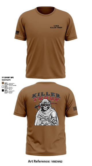 Short Sleeve Performance Shirt, 3/2CR Killer Troop, Army, Teamtime, Team time, sublimation, custom sports apparel, team uniforms, spirit wear, spiritwear, sports uniforms, custom shirts, team store, custom team store, fundraiser sports, apparel fundraiser