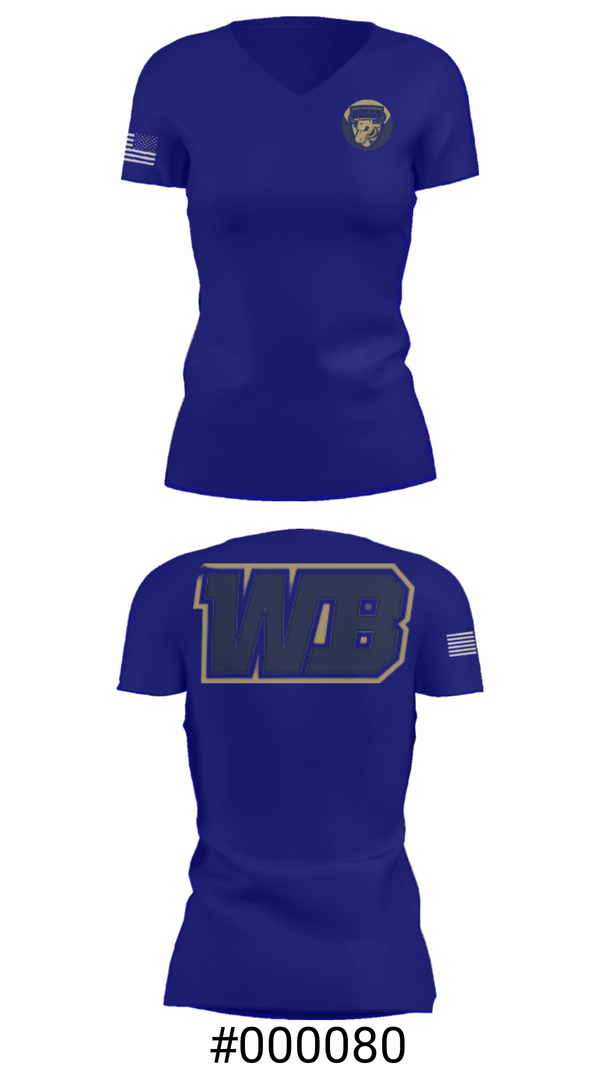 Women's Short Sleeve Vneck Shirt, West Boca Raton Community High School Lacrosse, Women's Lacrosse, Teamtime, Team time, sublimation, custom sports apparel, team uniforms, spirit wear, spiritwear, sports uniforms, custom shirts, team store, custom team store, fundraiser sports, apparel fundraiser