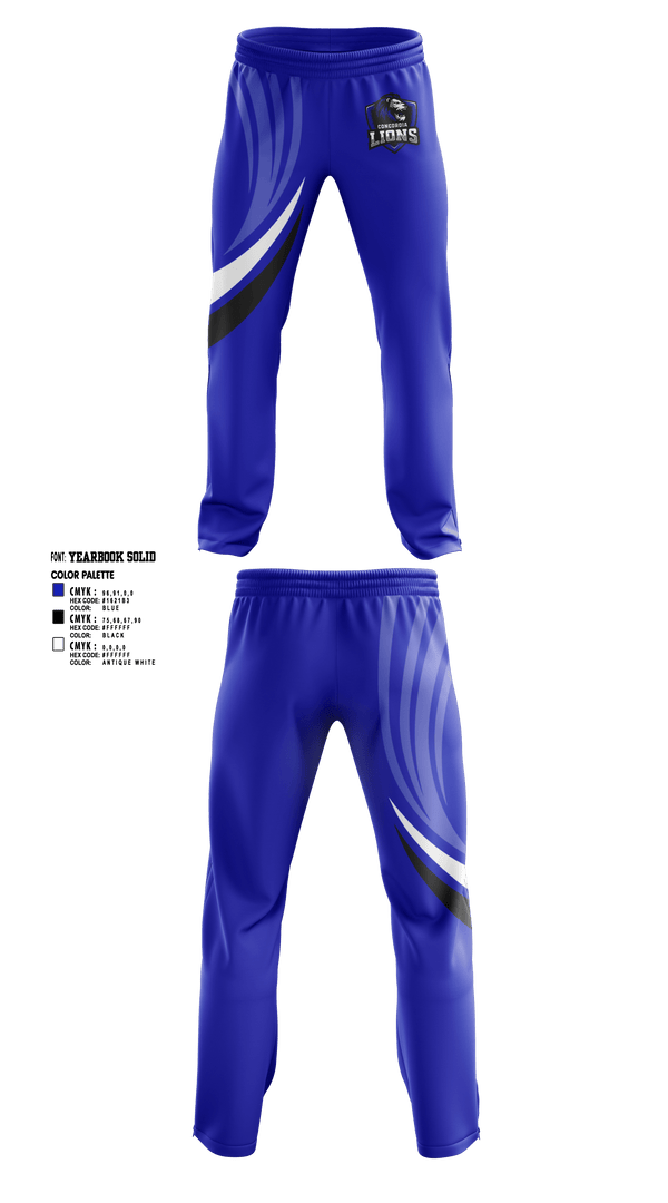 Sweatpants, Concordia Lions Viersen, Football, Teamtime, Team time, sublimation, custom sports apparel, team uniforms, spirit wear, spiritwear, sports uniforms, custom shirts, team store, custom team store, fundraiser sports, apparel fundraiser