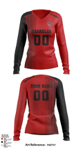 Franklin Senior High School Volleyball 23457023 Women's Long Sleeve V-neck Shirt - 2