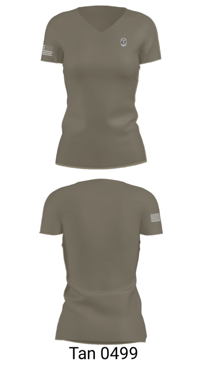 Haskell Police Department 21588241 Women's Short Sleeve V-neck Shirt - 65