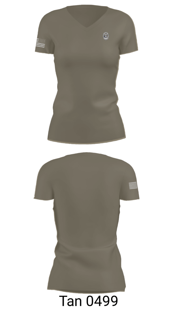 Women's Short Sleeve Vneck Shirt, Haskell Police Department, Police, Teamtime, Team time, sublimation, custom sports apparel, team uniforms, spirit wear, spiritwear, sports uniforms, custom shirts, team store, custom team store, fundraiser sports, apparel fundraiser