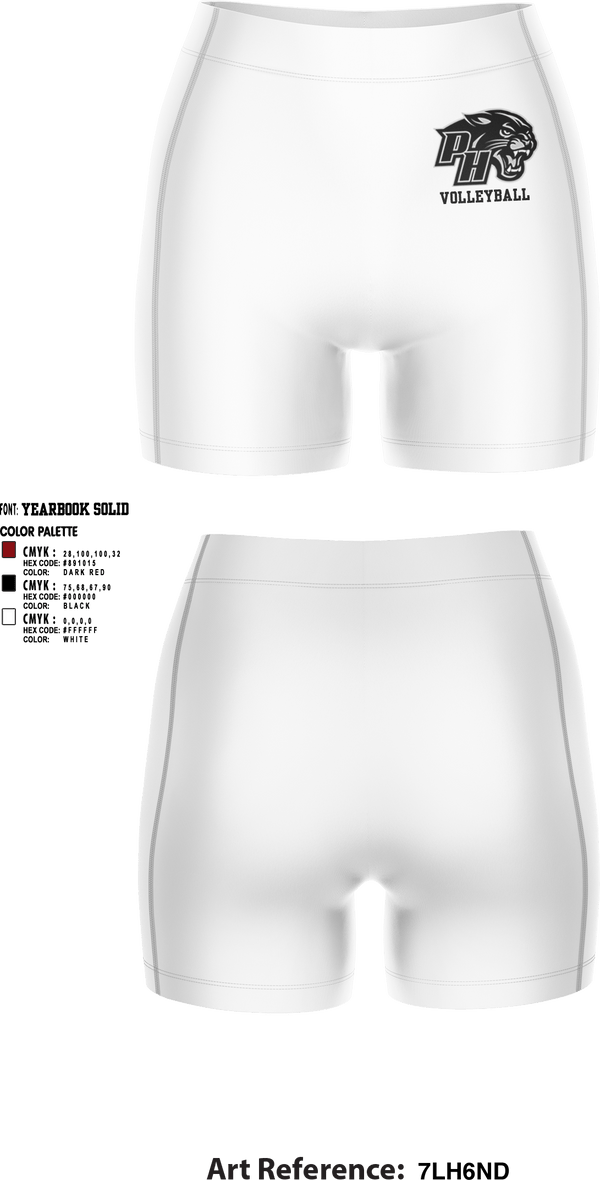 Womens Compression Shorts, Panthers Volleyball, Women's Volleyball, Teamtime, Team time, sublimation, custom sports apparel, team uniforms, spirit wear, spiritwear, sports uniforms, custom shirts, team store, custom team store, fundraiser sports, apparel fundraiser