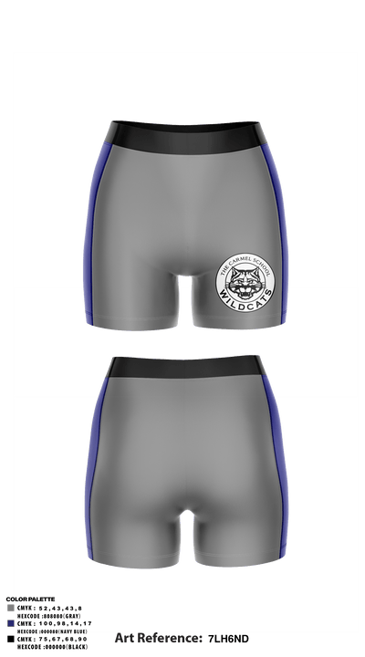 The Carmel School Volleyball 58746159 Women's Compression Shorts - 1