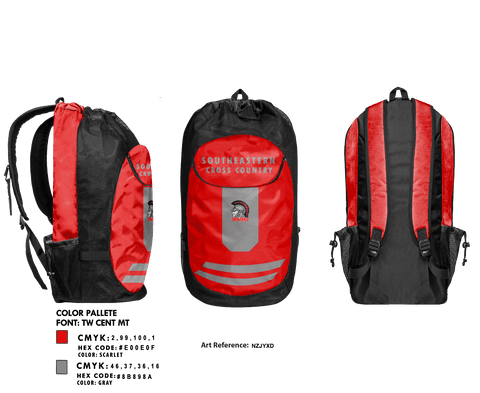 Gear Bag, Southeastern Senior High School Cross Country, Cross Country, Teamtime, Team time, sublimation, custom sports apparel, team uniforms, spirit wear, spiritwear, sports uniforms, custom shirts, team store, custom team store, fundraiser sports, apparel fundraiser