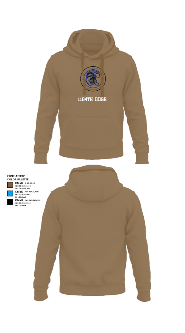 Hoodie, 1184th DDSB, Army, Teamtime, Team time, sublimation, custom sports apparel, team uniforms, spirit wear, spiritwear, sports uniforms, custom shirts, team store, custom team store, fundraiser sports, apparel fundraiser