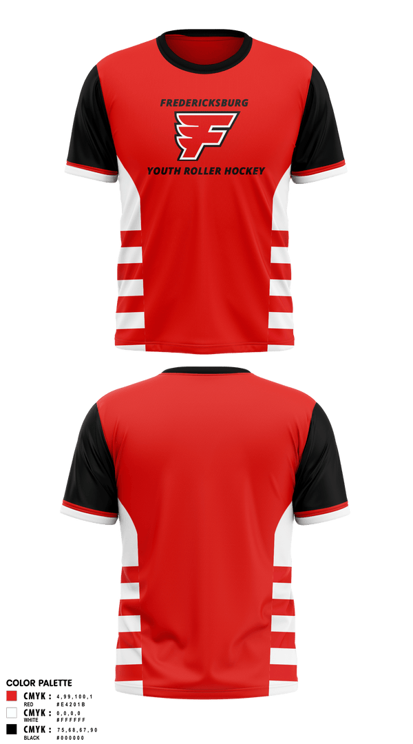 Short Sleeve Performance Shirt, Fredericksburg Youth Roller Hockey, Ice Hockey, Teamtime, Team time, sublimation, custom sports apparel, team uniforms, spirit wear, spiritwear, sports uniforms, custom shirts, team store, custom team store, fundraiser sports, apparel fundraiser