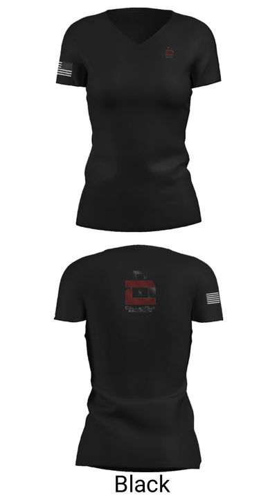 CalledOut Security 52981912 Women's Short Sleeve V-neck Shirt - 38