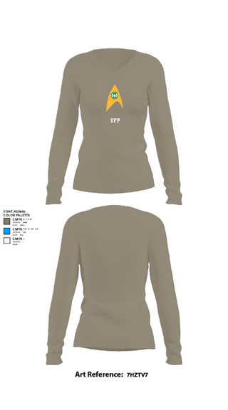 Womens Long Sleeve Vneck Shirt, UFP, Air Force, Teamtime, Team time, sublimation, custom sports apparel, team uniforms, spirit wear, spiritwear, sports uniforms, custom shirts, team store, custom team store, fundraiser sports, apparel fundraiser