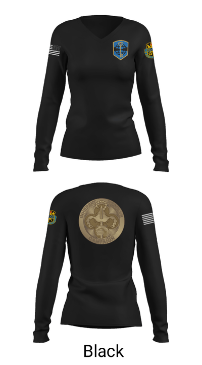 372 MOB 52561294 Women's Long Sleeve V-neck Shirt - 21