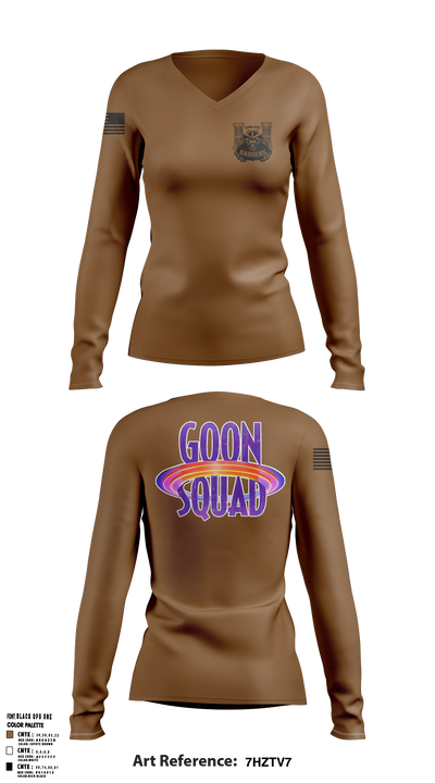 GOON SQUAD Women's Long Sleeve V-neck Shirt - 2