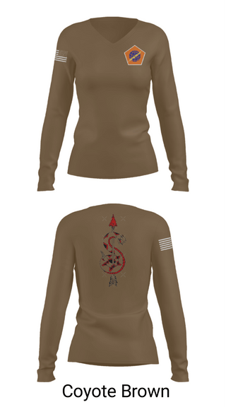 Women's Long Sleeve Vneck Shirt, 98th Expeditionary Signal Battalion, Army, Teamtime, Team time, sublimation, custom sports apparel, team uniforms, spirit wear, spiritwear, sports uniforms, custom shirts, team store, custom team store, fundraiser sports, apparel fundraiser