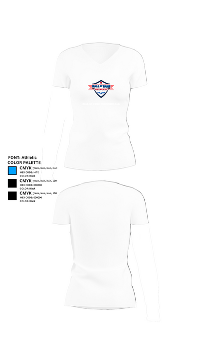 Hall of Fame Fireworks LLC 60559638 Women's Short Sleeve V-neck Shirt - 18