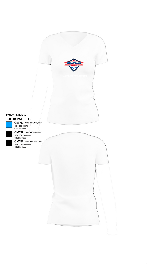 Womens Short Sleeve Vneck Shirt, Hall of Fame Fireworks LLC, , Teamtime, Team time, sublimation, custom sports apparel, team uniforms, spirit wear, spiritwear, sports uniforms, custom shirts, team store, custom team store, fundraiser sports, apparel fundraiser