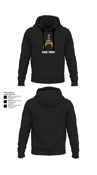 Hoodie, Grim Troop, Army, Teamtime, Team time, sublimation, custom sports apparel, team uniforms, spirit wear, spiritwear, sports uniforms, custom shirts, team store, custom team store, fundraiser sports, apparel fundraiser