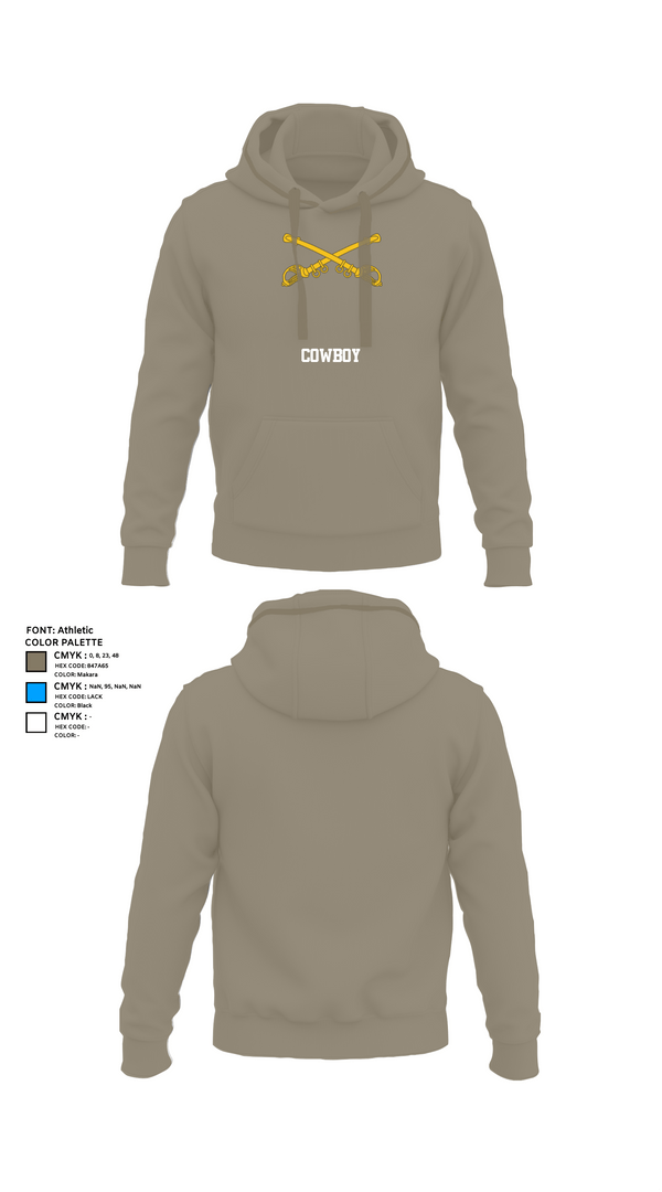 Hoodie, Cowboy, Army, Teamtime, Team time, sublimation, custom sports apparel, team uniforms, spirit wear, spiritwear, sports uniforms, custom shirts, team store, custom team store, fundraiser sports, apparel fundraiser