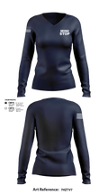 Mini stop 40015944 Women's Long Sleeve V-neck Shirt -1 2