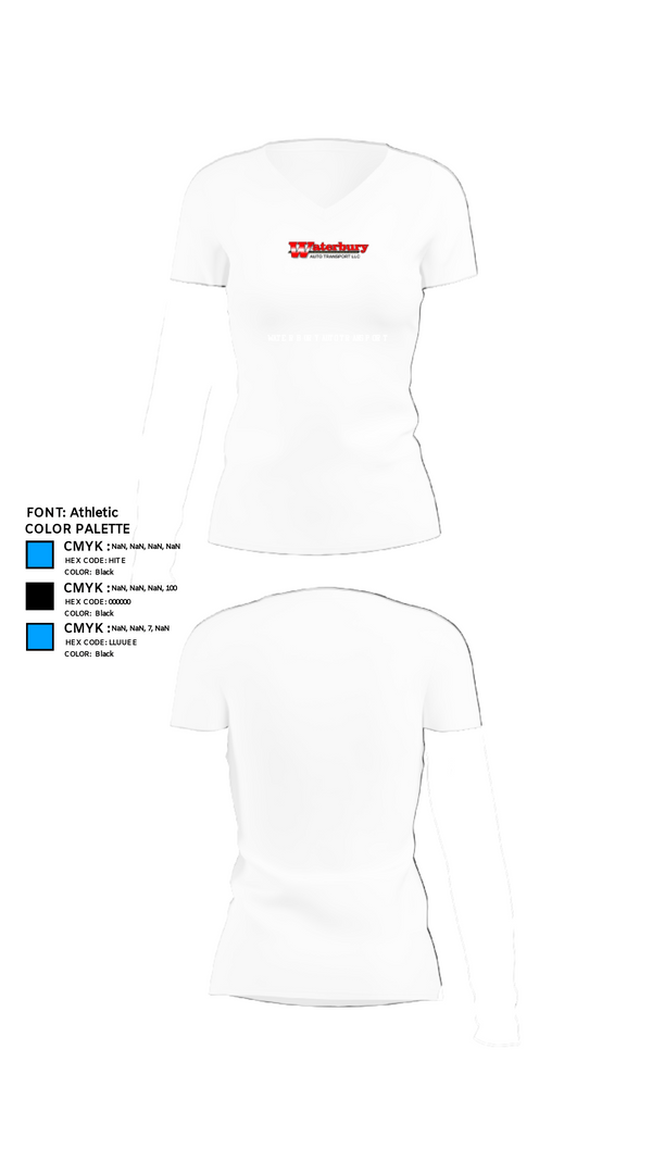 Womens Short Sleeve Vneck Shirt, Waterbury Auto Transport, , Teamtime, Team time, sublimation, custom sports apparel, team uniforms, spirit wear, spiritwear, sports uniforms, custom shirts, team store, custom team store, fundraiser sports, apparel fundraiser