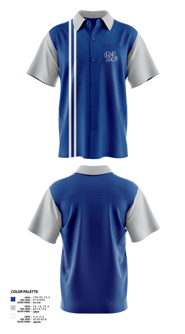 Short Sleeve Bowling Jersey, Nouvel Catholic Central High School Bowling, Bowling, Teamtime, Team time, sublimation, custom sports apparel, team uniforms, spirit wear, spiritwear, sports uniforms, custom shirts, team store, custom team store, fundraiser sports, apparel fundraiser