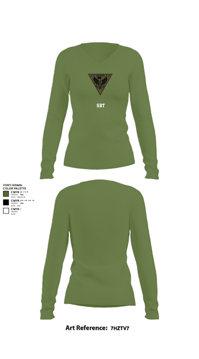 SRT 56874083 Women's Long Sleeve V-neck Shirt - 40