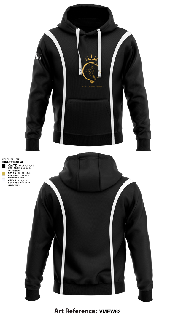 Hoodie, Roland-Grise Lady Knights, Women's Basketball, Teamtime, Team time, sublimation, custom sports apparel, team uniforms, spirit wear, spiritwear, sports uniforms, custom shirts, team store, custom team store, fundraiser sports, apparel fundraiser