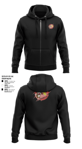 Zip Hoodie, Fight Monkeys, , Teamtime, Team time, sublimation, custom sports apparel, team uniforms, spirit wear, spiritwear, sports uniforms, custom shirts, team store, custom team store, fundraiser sports, apparel fundraiser