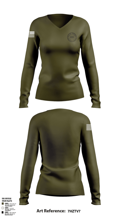Butler Township Police Officers Association 97352028 Women's Long Sleeve V-neck Shirt - 1
