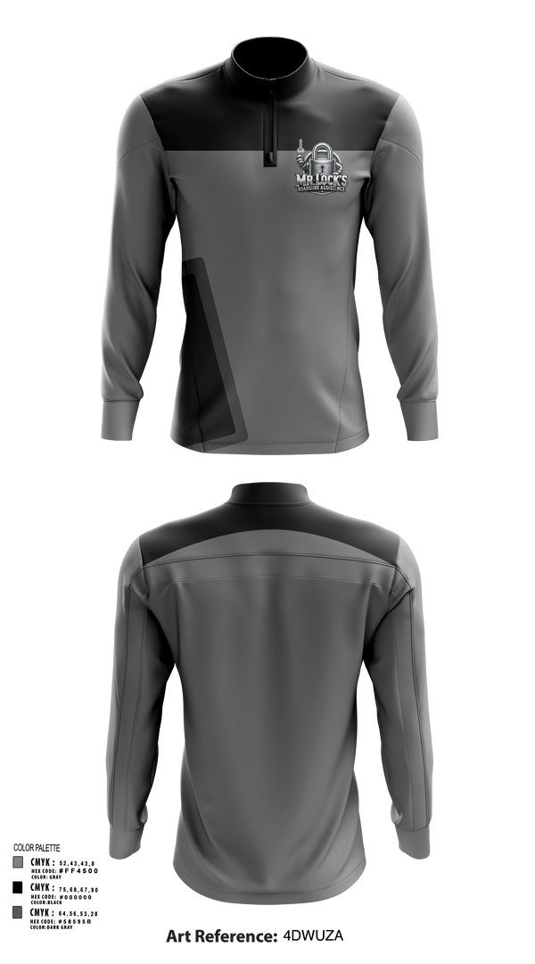 Quarter Zip Jacket, MR. Locks RoadSide Assistance, , Teamtime, Team time, sublimation, custom sports apparel, team uniforms, spirit wear, spiritwear, sports uniforms, custom shirts, team store, custom team store, fundraiser sports, apparel fundraiser