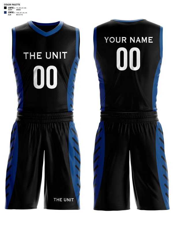 Basketball Uniform, The Unit, Men's Basketball, Teamtime, Team time, sublimation, custom sports apparel, team uniforms, spirit wear, spiritwear, sports uniforms, custom shirts, team store, custom team store, fundraiser sports, apparel fundraiser