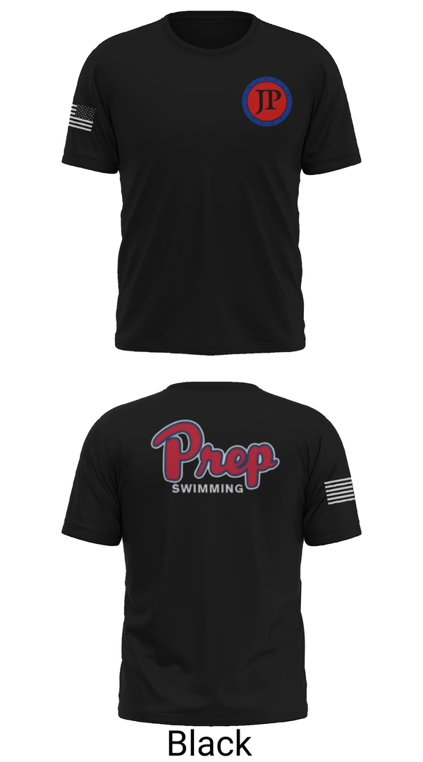 Old School Cotton Feel Shirt, Jackson Preparatory School Swimming, Swimming, Teamtime, Team time, sublimation, custom sports apparel, team uniforms, spirit wear, spiritwear, sports uniforms, custom shirts, team store, custom team store, fundraiser sports, apparel fundraiser