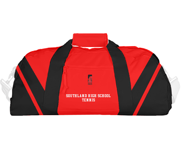 Duffle Bag, Southland High School Tennis, Tennis, Teamtime, Team time, sublimation, custom sports apparel, team uniforms, spirit wear, spiritwear, sports uniforms, custom shirts, team store, custom team store, fundraiser sports, apparel fundraiser