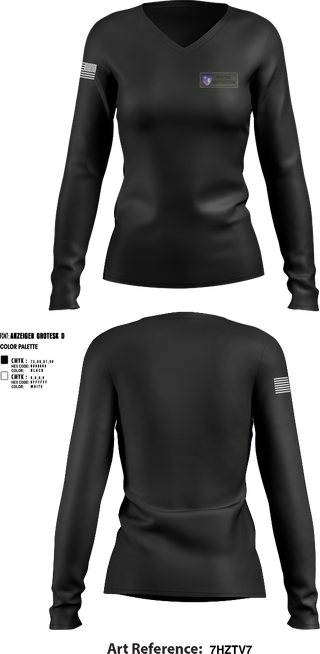 Womens Long Sleeve Vneck Shirt, NATO Winter Instructor Course, , Teamtime, Team time, sublimation, custom sports apparel, team uniforms, spirit wear, spiritwear, sports uniforms, custom shirts, team store, custom team store, fundraiser sports, apparel fundraiser