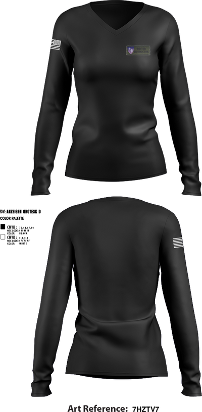 NATO Winter Instructor Course 70603396 Women's Long Sleeve V-neck Shirt - 1