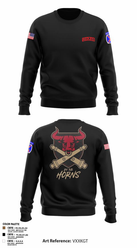 Crew Neck Sweatshirt, BRAVO BULLS, Army, Teamtime, Team time, sublimation, custom sports apparel, team uniforms, spirit wear, spiritwear, sports uniforms, custom shirts, team store, custom team store, fundraiser sports, apparel fundraiser