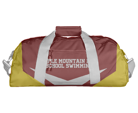 Duffle Bag, Maple Mountain High School Swimming, Swimming, Teamtime, Team time, sublimation, custom sports apparel, team uniforms, spirit wear, spiritwear, sports uniforms, custom shirts, team store, custom team store, fundraiser sports, apparel fundraiser