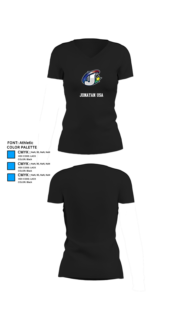 Womens Short Sleeve Vneck Shirt, Jonatan Usa, , Teamtime, Team time, sublimation, custom sports apparel, team uniforms, spirit wear, spiritwear, sports uniforms, custom shirts, team store, custom team store, fundraiser sports, apparel fundraiser