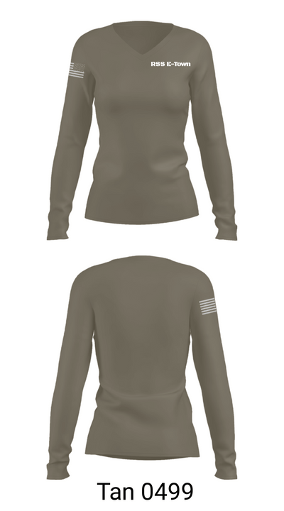 RSS E-Town 34211011 Women's Long Sleeve V-neck Shirt - 77