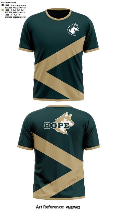 Hope Christian Middle School Cheer 1829633 Short Sleeve Performance Shirt - 41