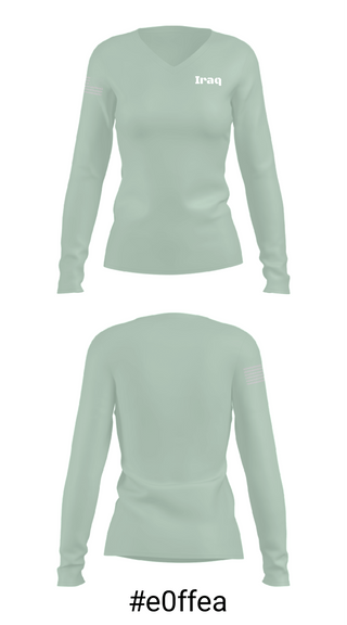Women's Long Sleeve Vneck Shirt, Iraq, Men's Soccer, Teamtime, Team time, sublimation, custom sports apparel, team uniforms, spirit wear, spiritwear, sports uniforms, custom shirts, team store, custom team store, fundraiser sports, apparel fundraiser