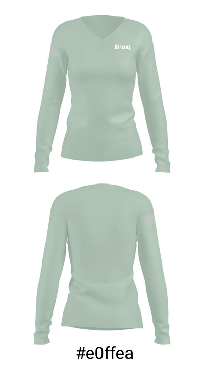 Iraq 35694078 Women's Long Sleeve V-neck Shirt - 20