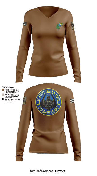 411TH 46316966 Women's Long Sleeve V-neck Shirt - 1