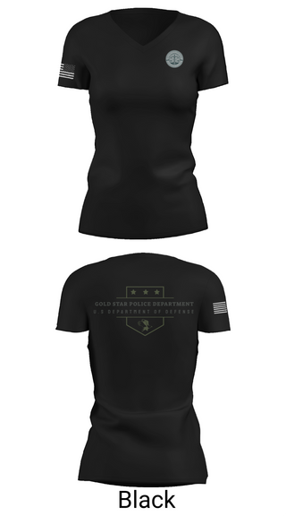 Womens Short Sleeve Vneck Shirt, GOLD STAR POLICE DEPARTMENT, , Teamtime, Team time, sublimation, custom sports apparel, team uniforms, spirit wear, spiritwear, sports uniforms, custom shirts, team store, custom team store, fundraiser sports, apparel fundraiser