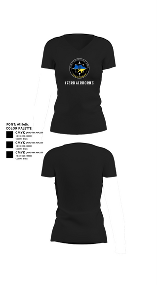 Women's Short Sleeve Vneck Shirt, 173rd Airborne, Army, Teamtime, Team time, sublimation, custom sports apparel, team uniforms, spirit wear, spiritwear, sports uniforms, custom shirts, team store, custom team store, fundraiser sports, apparel fundraiser