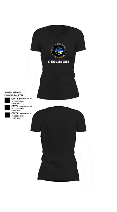 173rd Airborne 38025716 Women's Short Sleeve V-neck Shirt - 24