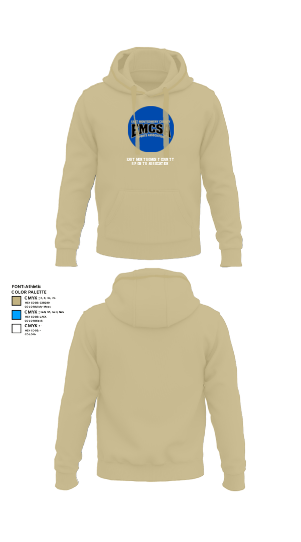 Hoodie, East Montgomery County Sports Association, Spirit Store, Teamtime, Team time, sublimation, custom sports apparel, team uniforms, spirit wear, spiritwear, sports uniforms, custom shirts, team store, custom team store, fundraiser sports, apparel fundraiser